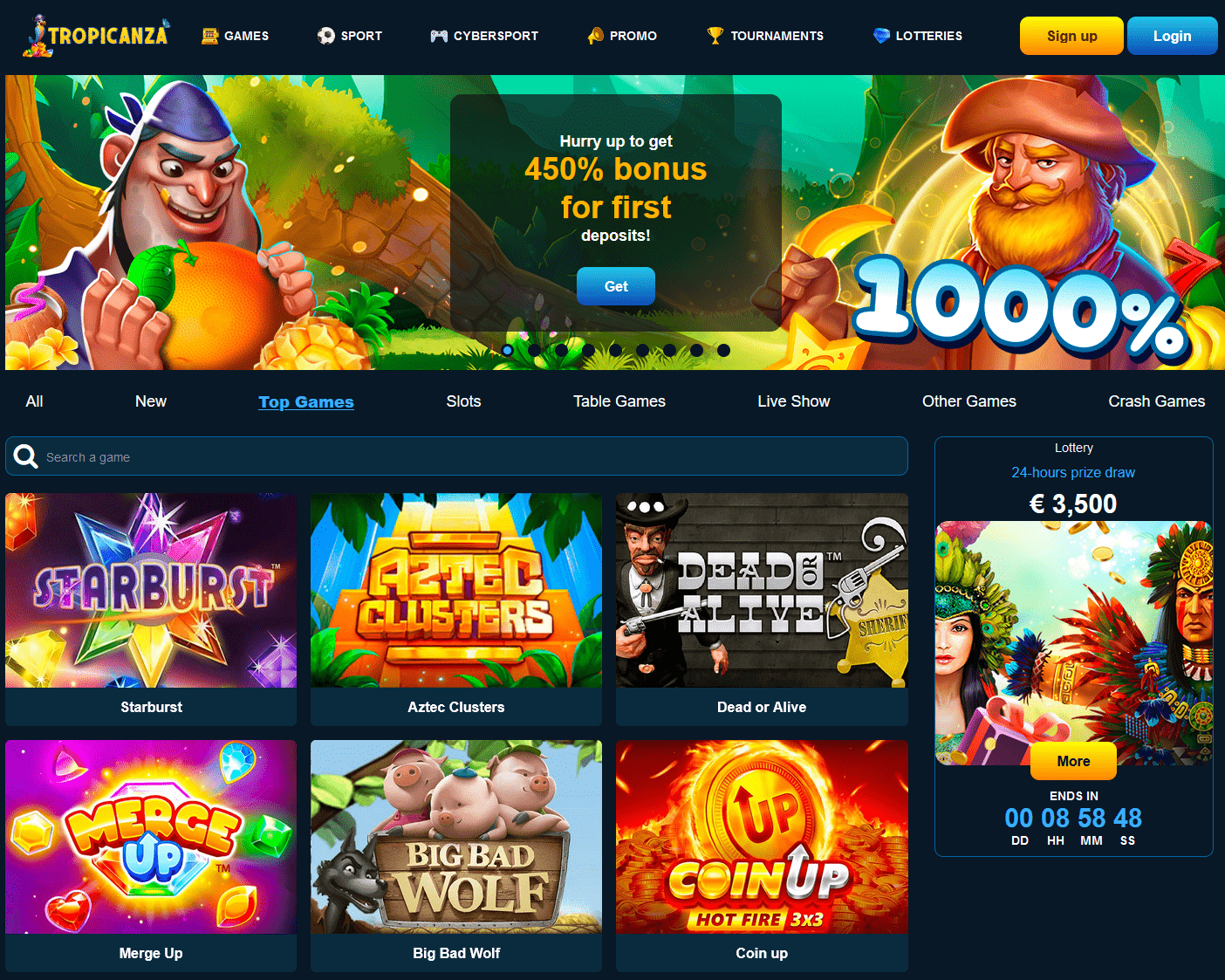 Tropicanza Homepage