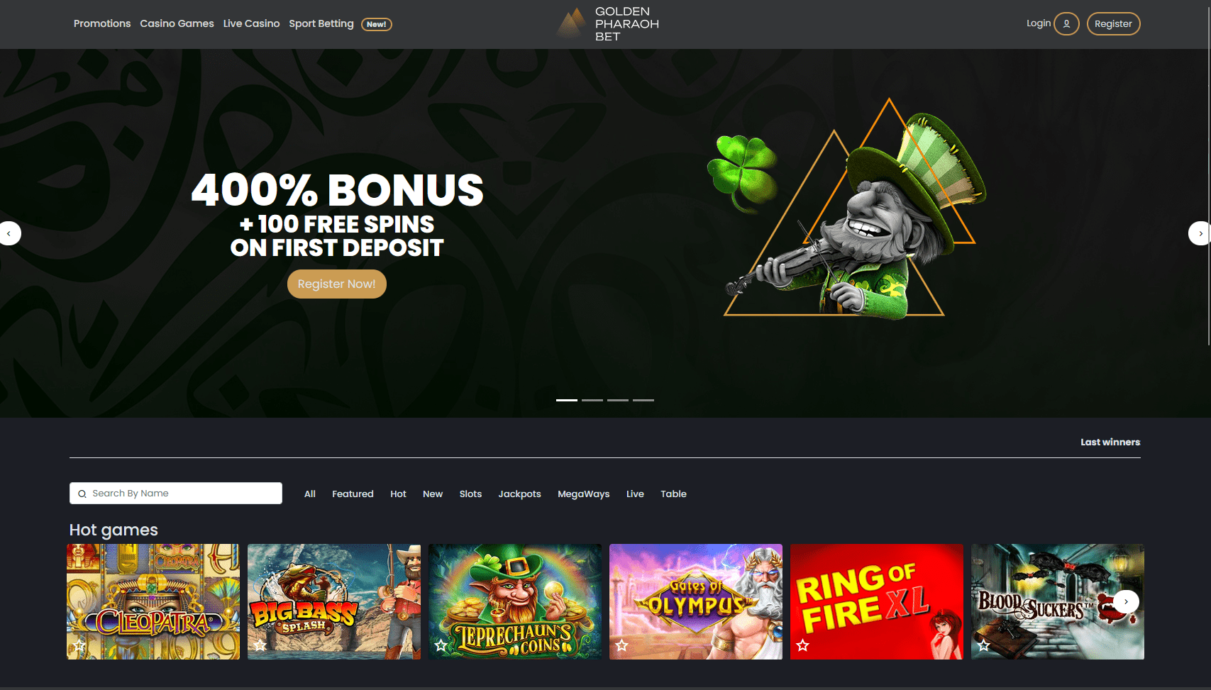 Golden Pharaoh Homepage