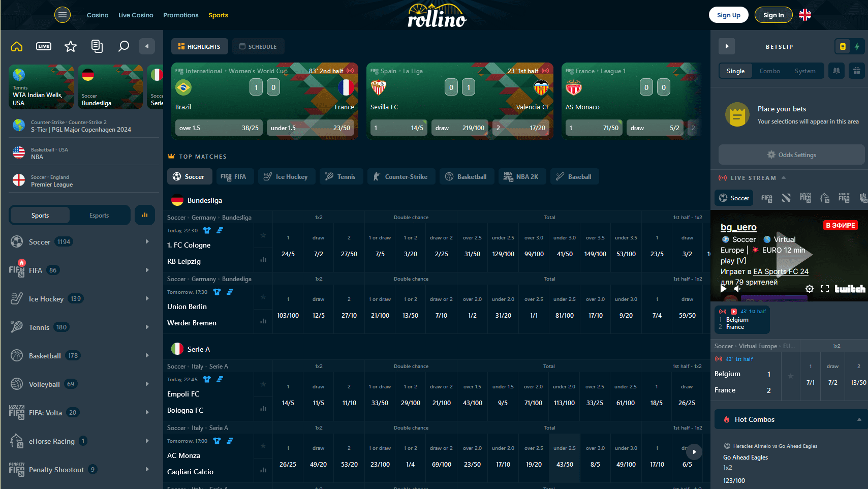 Rollino Betting