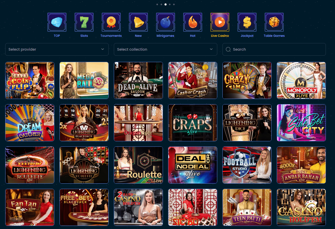 Rollino Live Casino