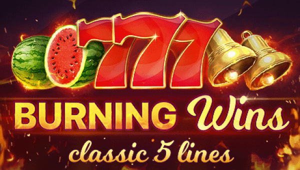 burning wins classic 5 lines slot logo