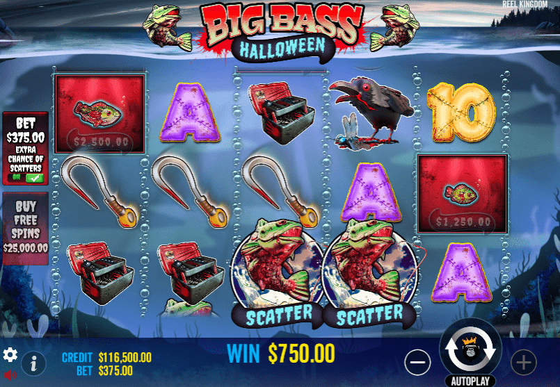 Big Bass Halloween slot gameplay