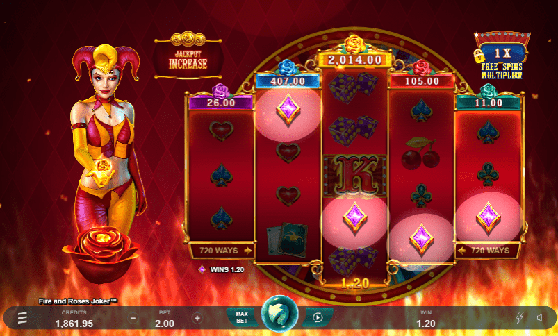 Fire and Roses Joker slot gameplay