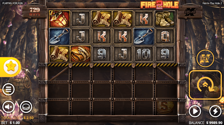 Fire in the Hole 2 slot gameplay