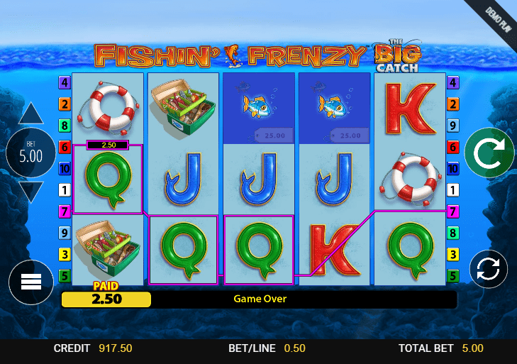 Fishin Frenzy The Big Catch slot gameplay