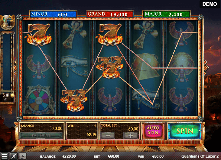 Guardians of Luxor 2 slot gameplay