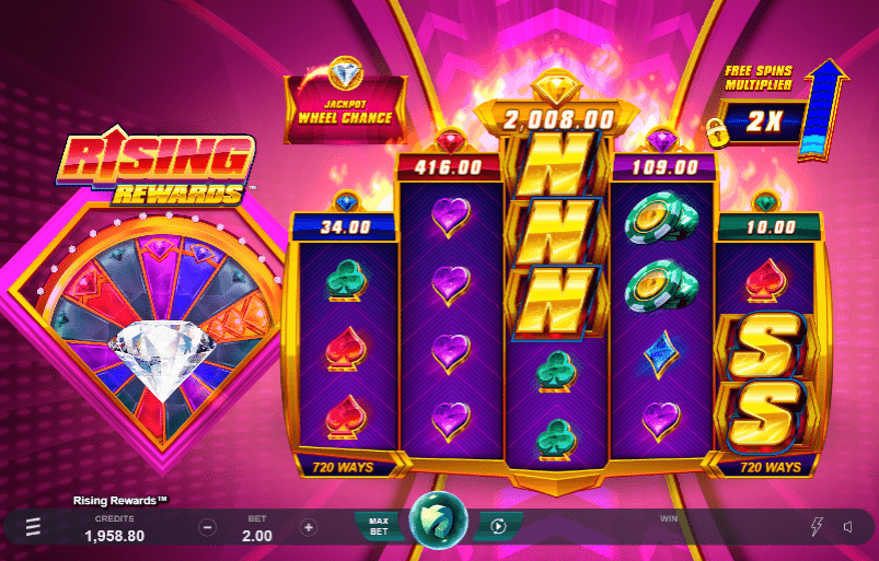 Rising Rewards slot gameplay