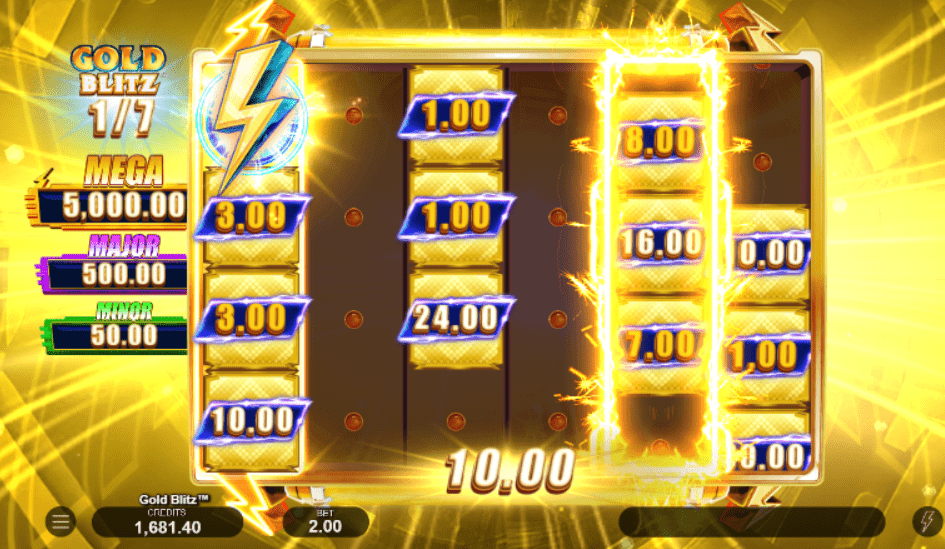 gold blitz slot free spins