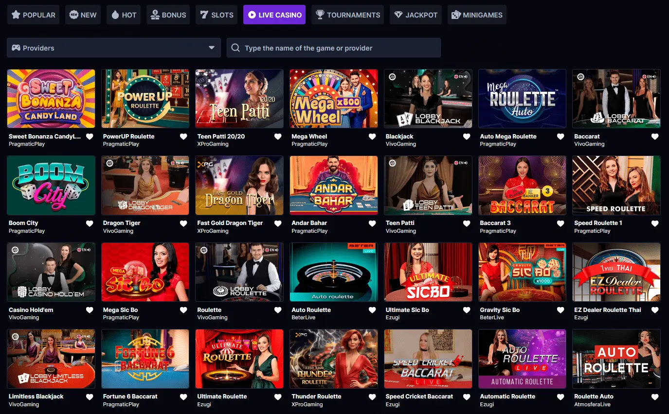 Hash Lucky Live Casino