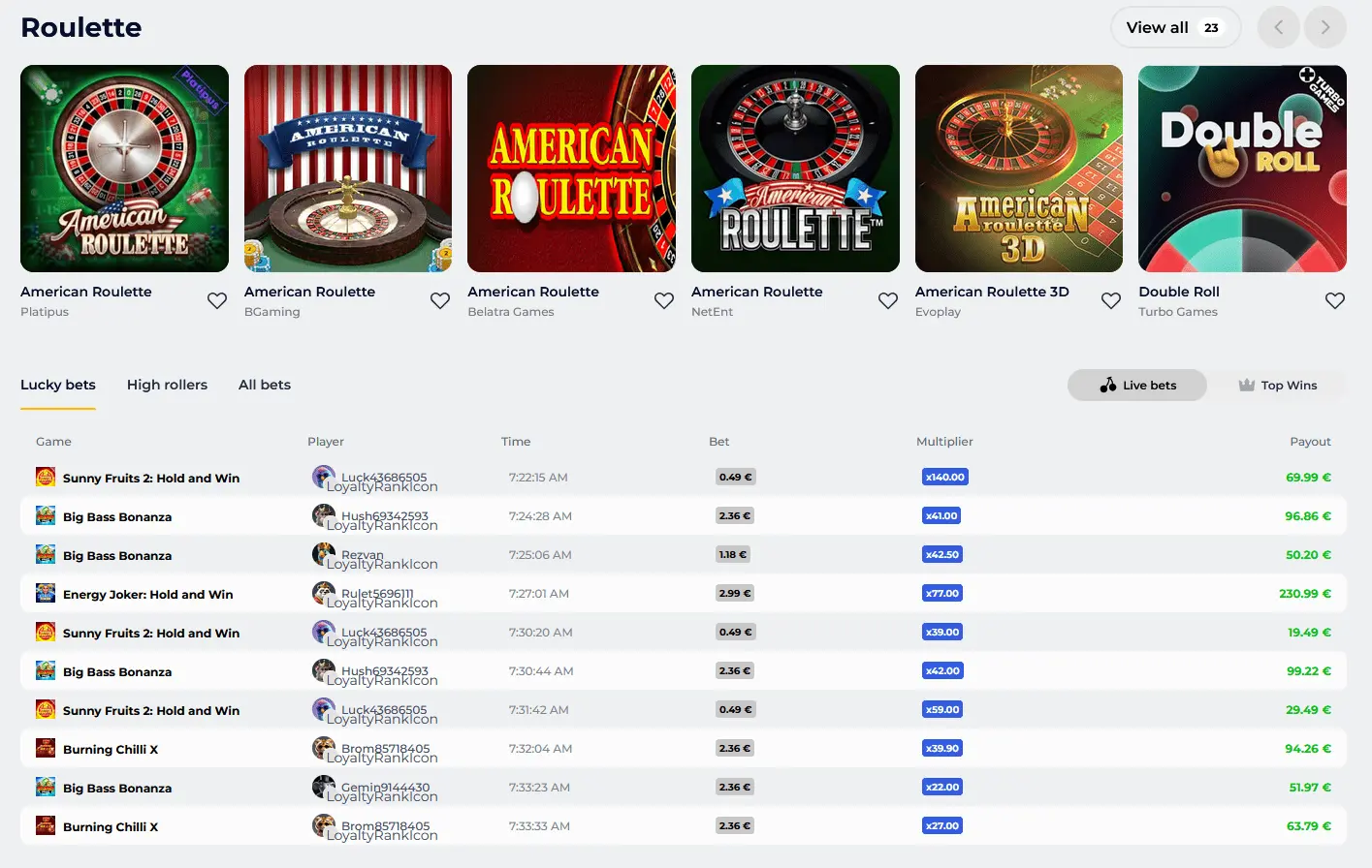 R2PBET Live Casino