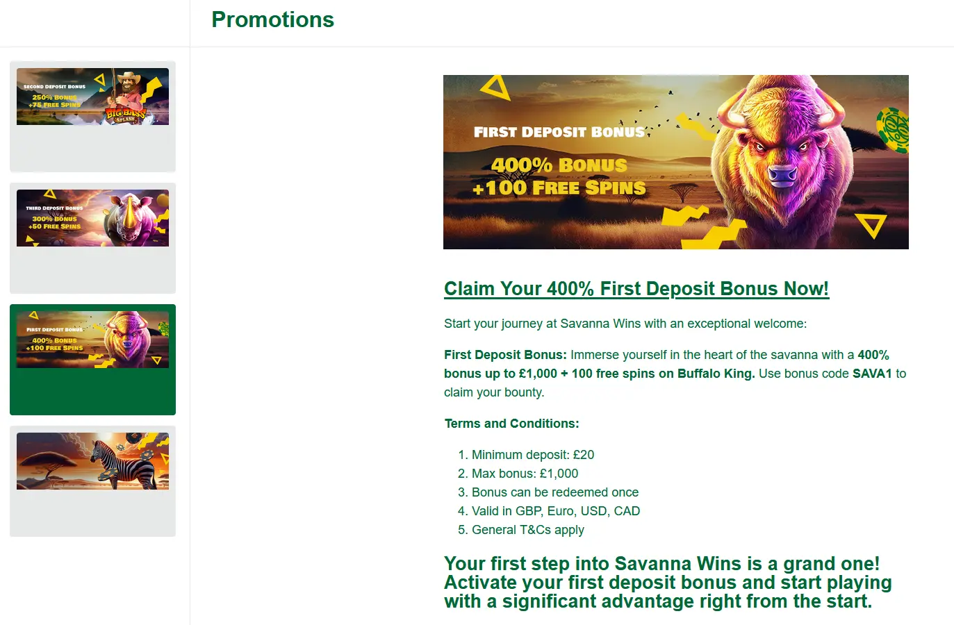 Savannawins Promos