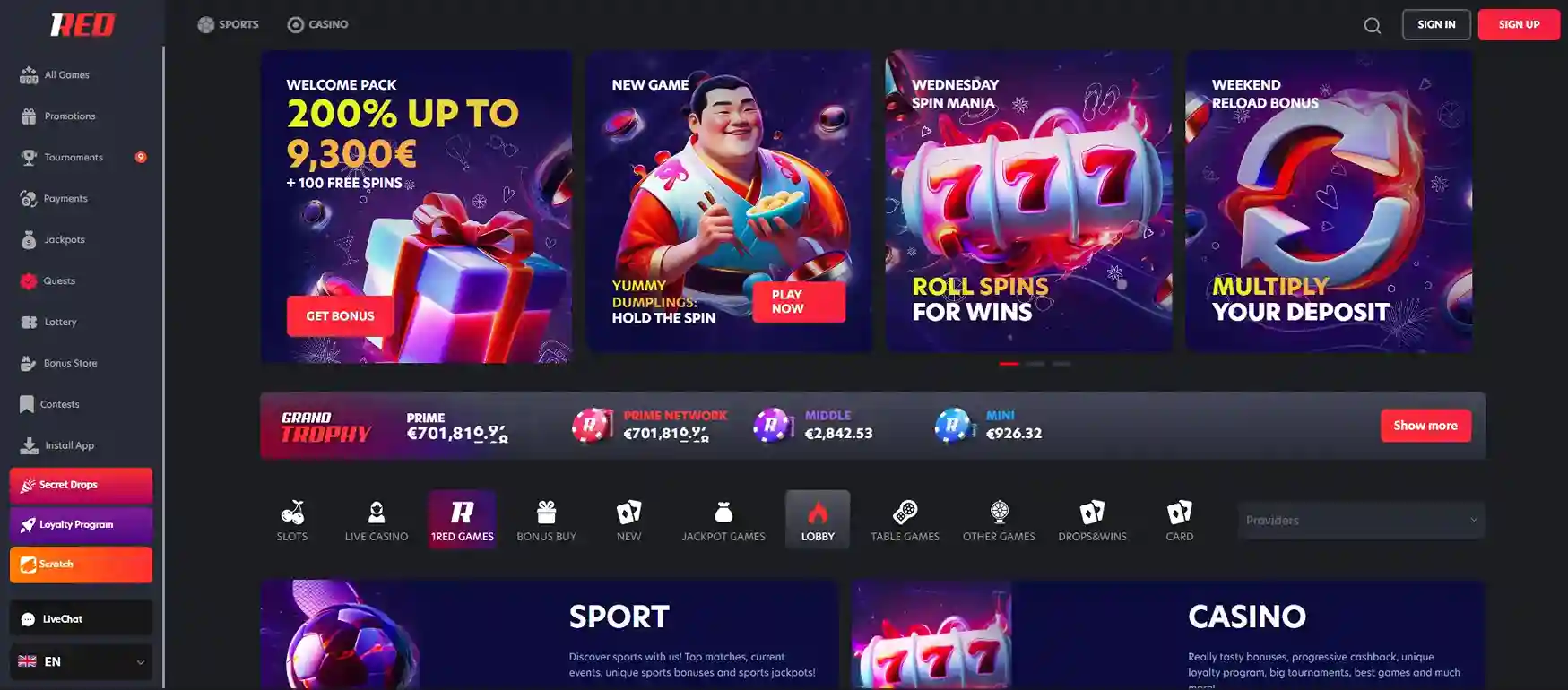 1red casino