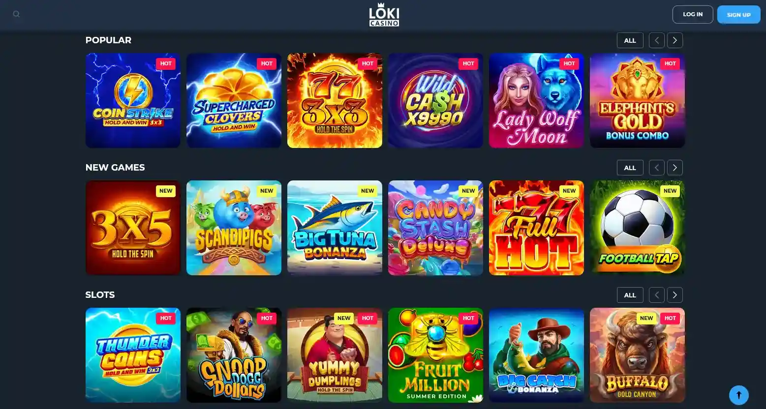 Loki casino games