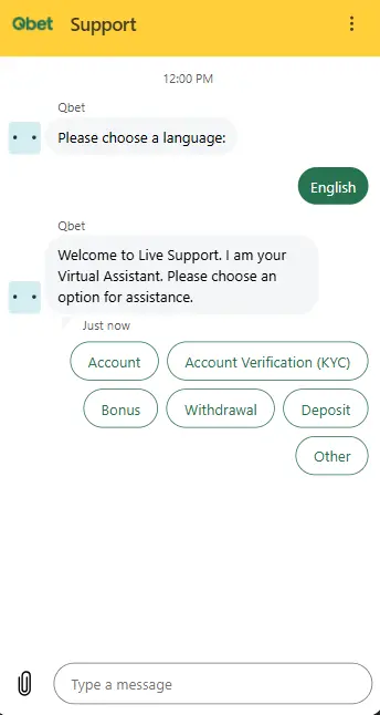 Qbet Live Chat