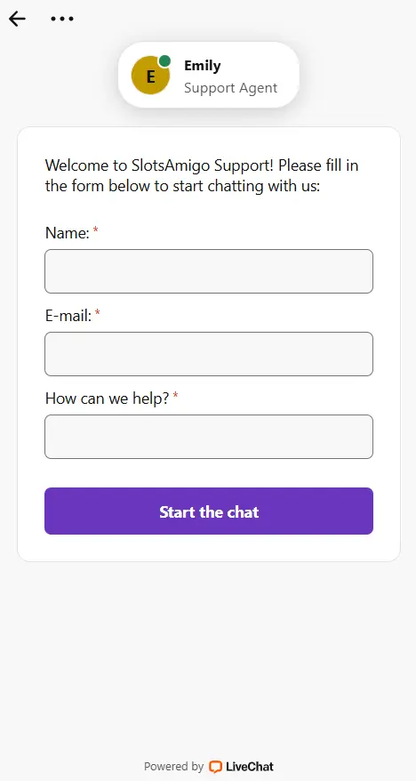SlotsAmigo Live Chat