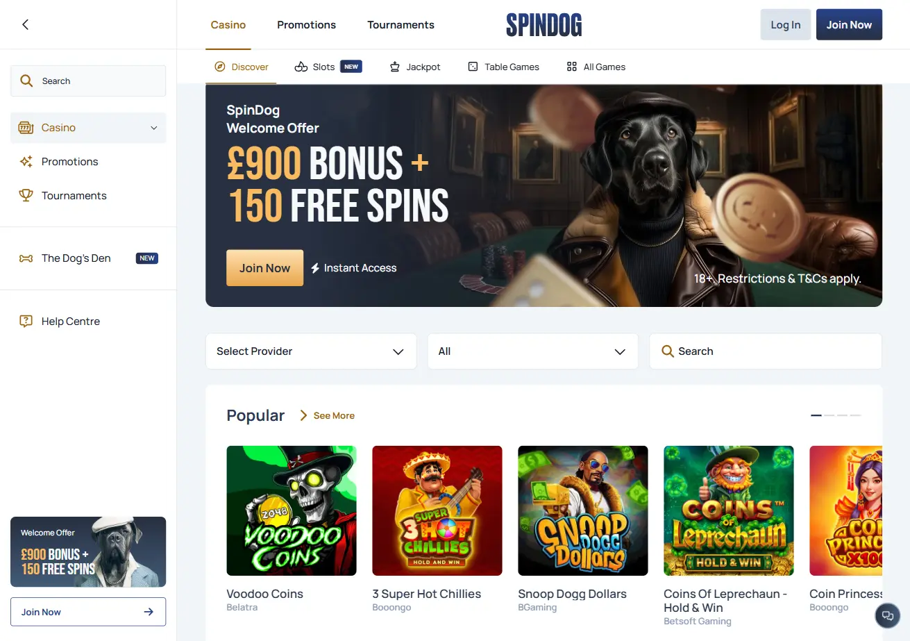 Spindog Main Page