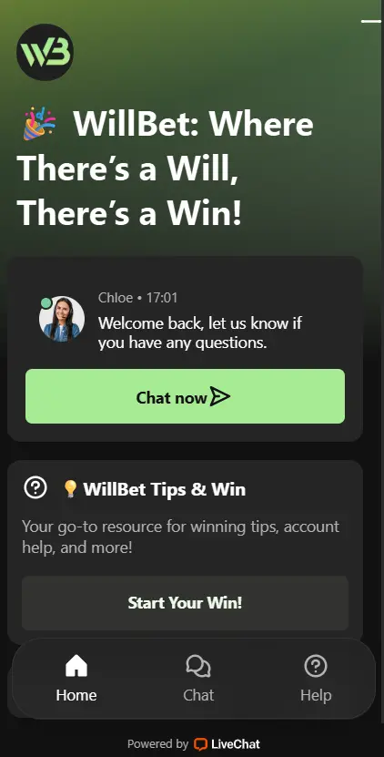 WillBet Live Chat